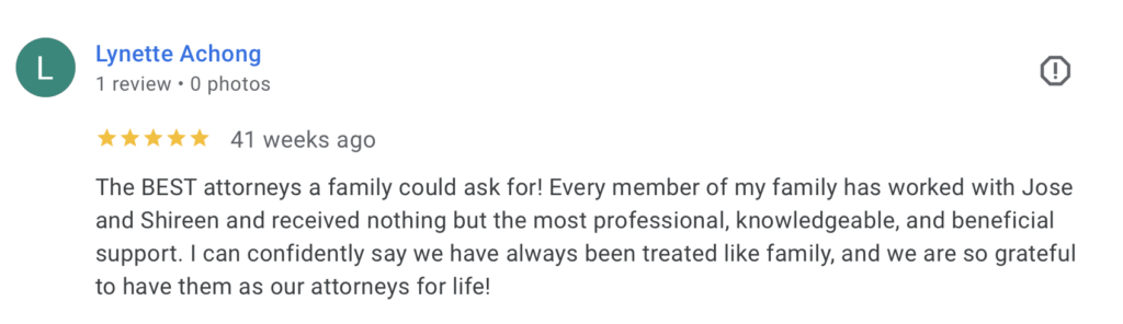 Santa Ana Client Review